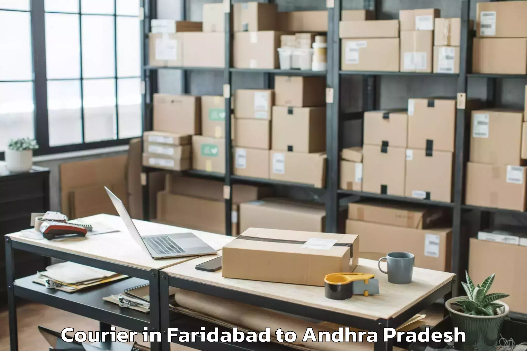 Leading Faridabad to K L University Vaddeswaram Courier Provider